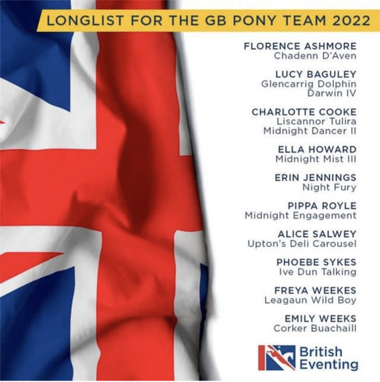 Two Blue Chip riders announced for the GB Pony Eventing Team longlist 2022