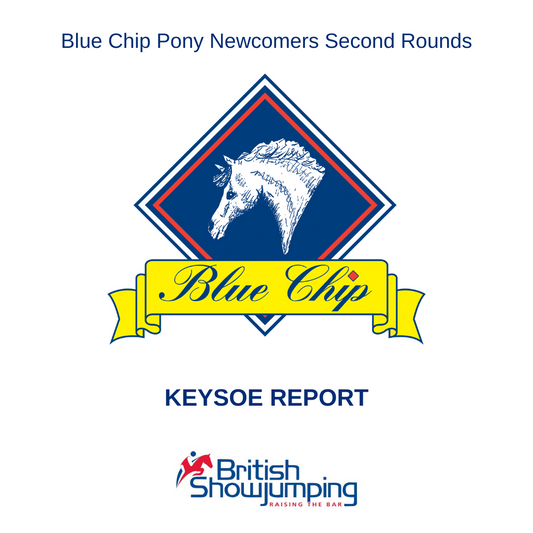 Surrey’s Phoebe Farman takes the top spot in the Blue Chip Pony Newcomers Second Round at Keysoe Equestrian Centre