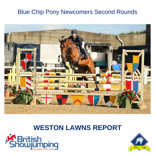 London’s Olivia Sponer scoops the Blue Chip Pony Newcomers Second Round at Weston Lawns Equestrian Centre