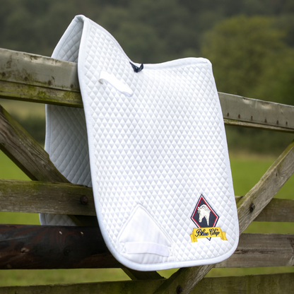 Blue Chip Dressage Saddlecloth - White