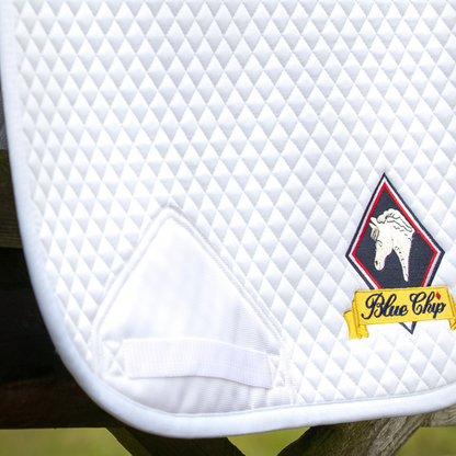 Blue Chip Dressage Saddlecloth - White